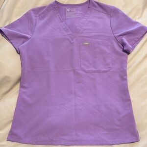 Figs Purple Fitted Short Sleeve T-Shirt Catalina